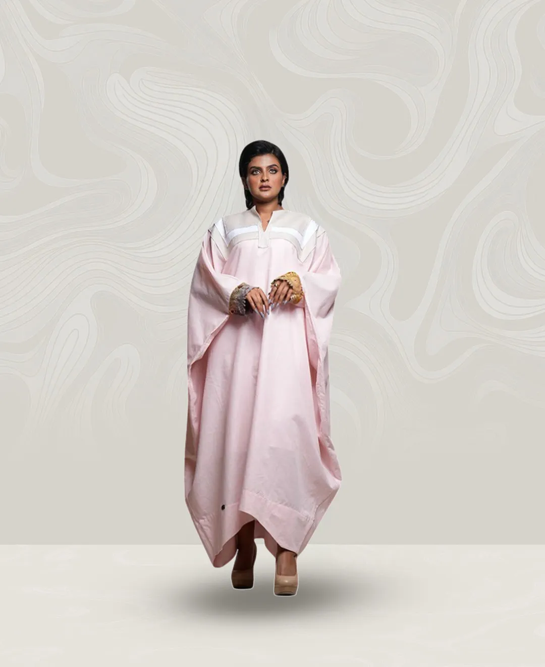 Light Pink Cotton Jalabiya