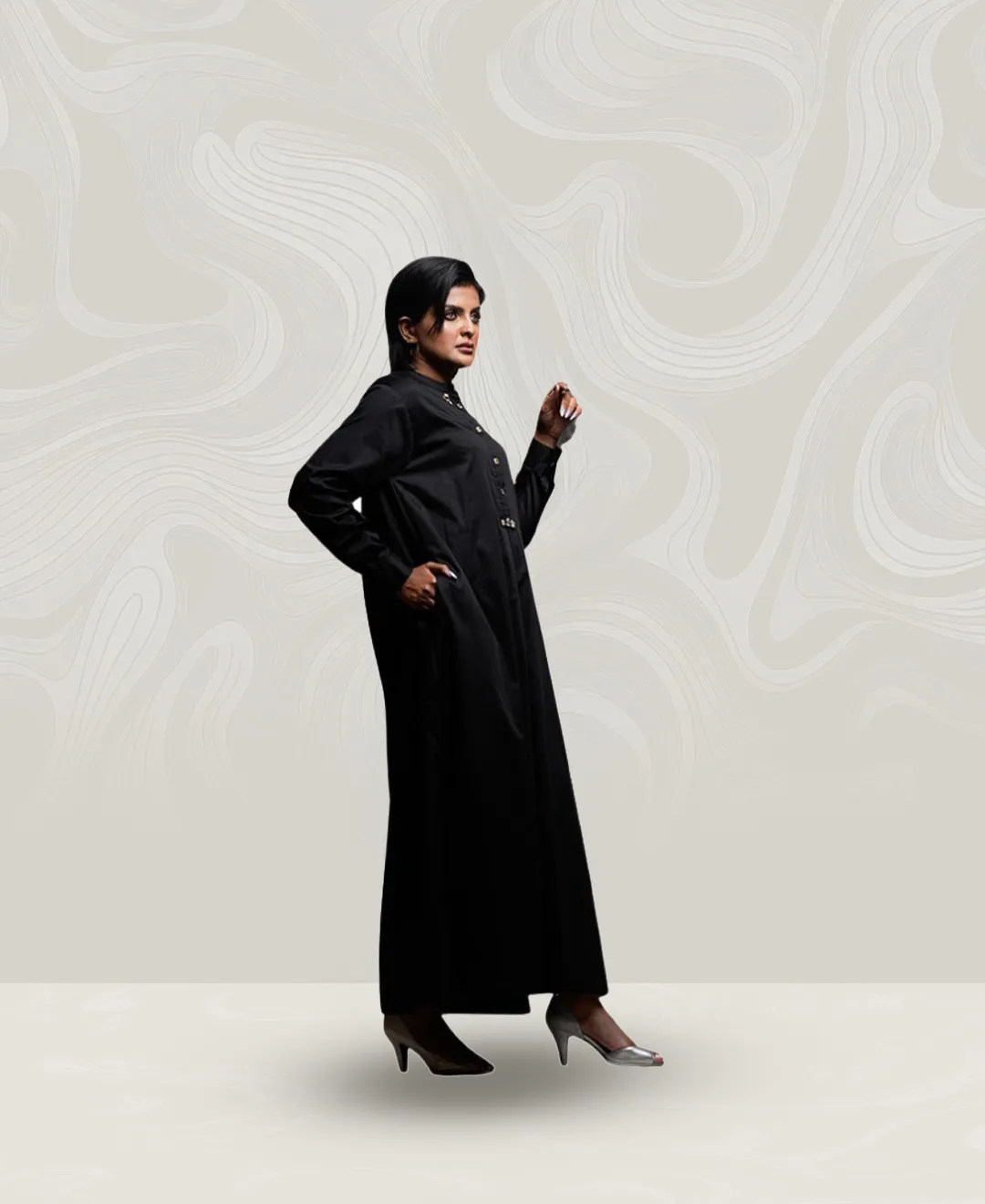 Black Cotton Jalabiya