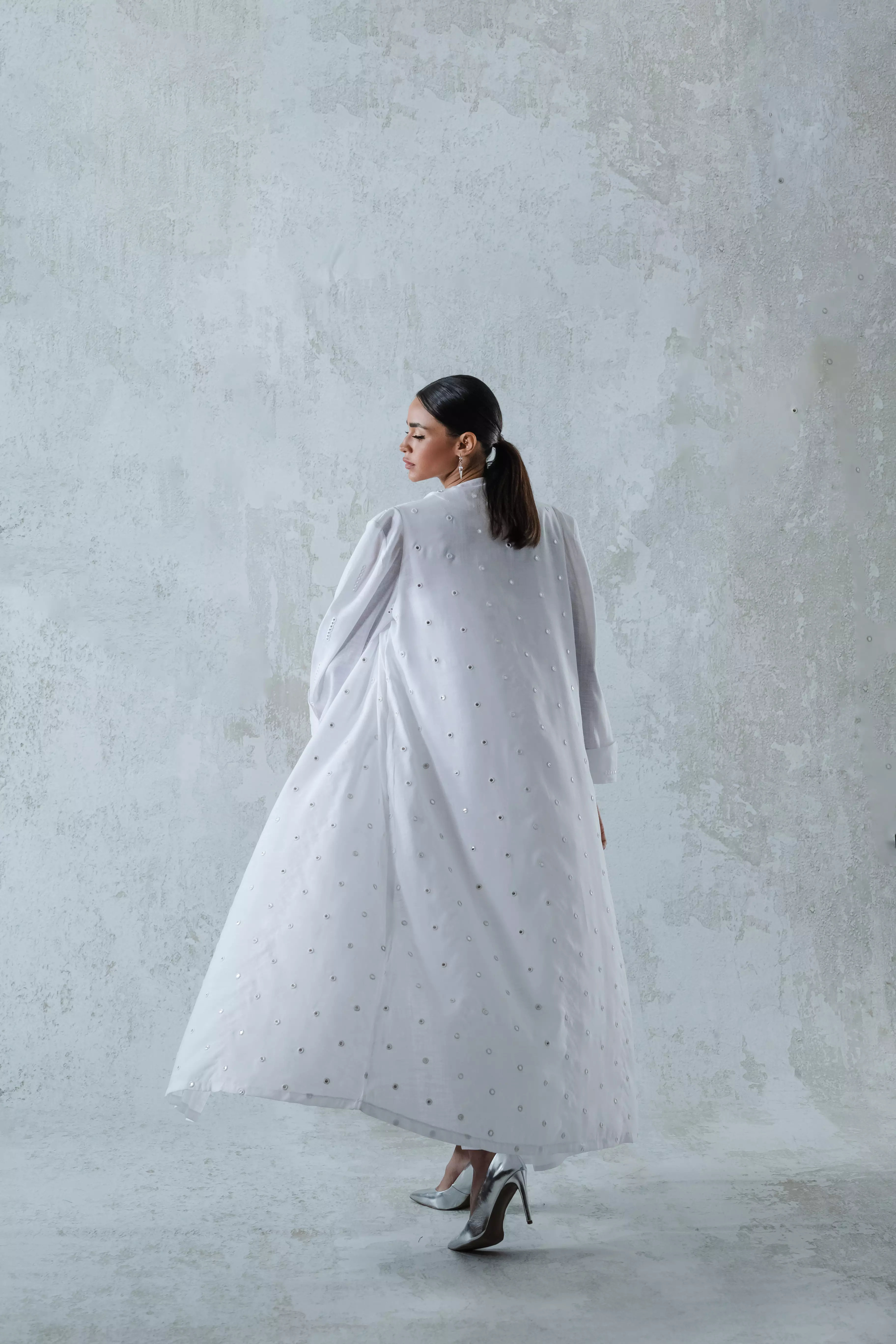 Women's Two-Piece White Abaya