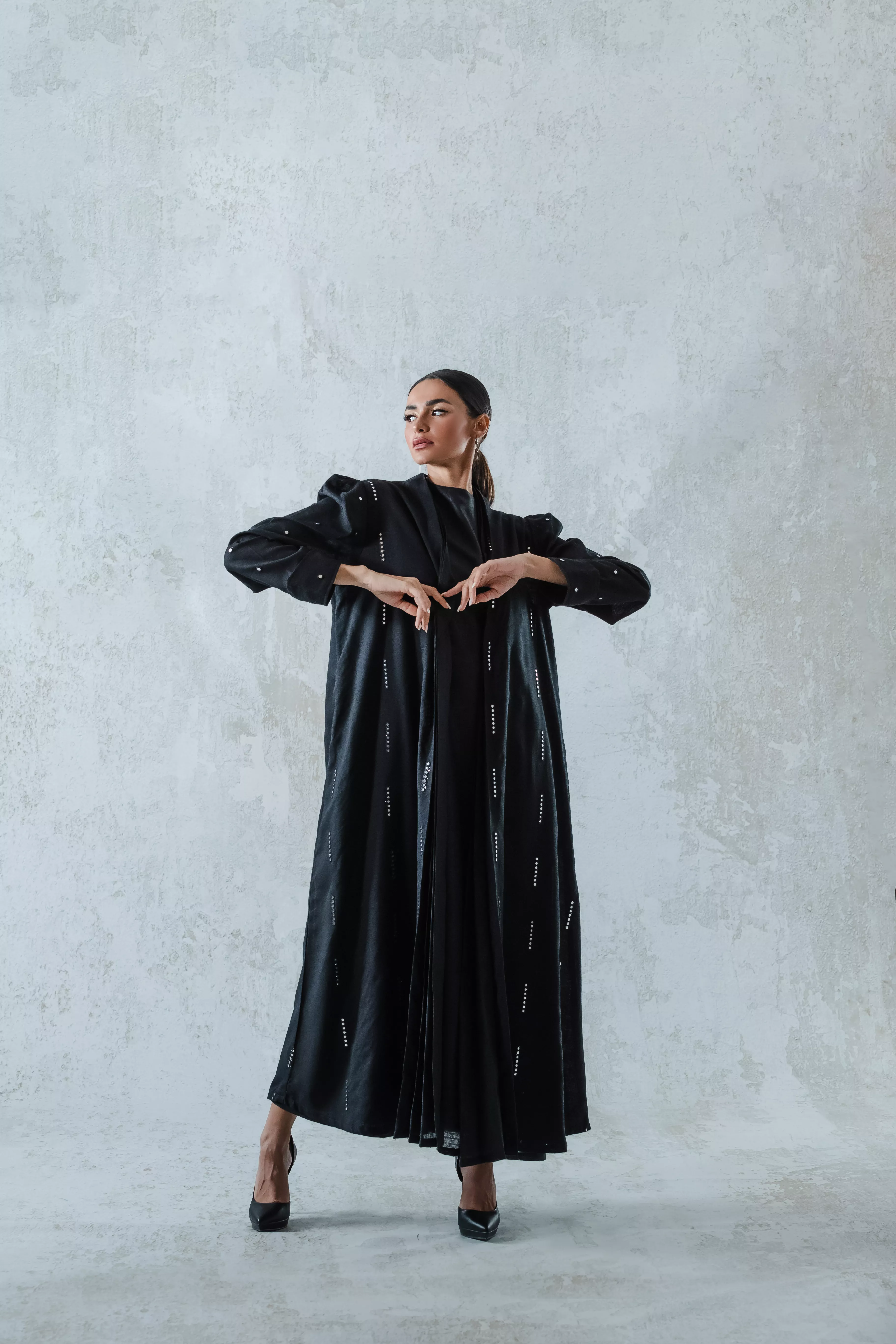 Women's Two -Piece Black Abaya