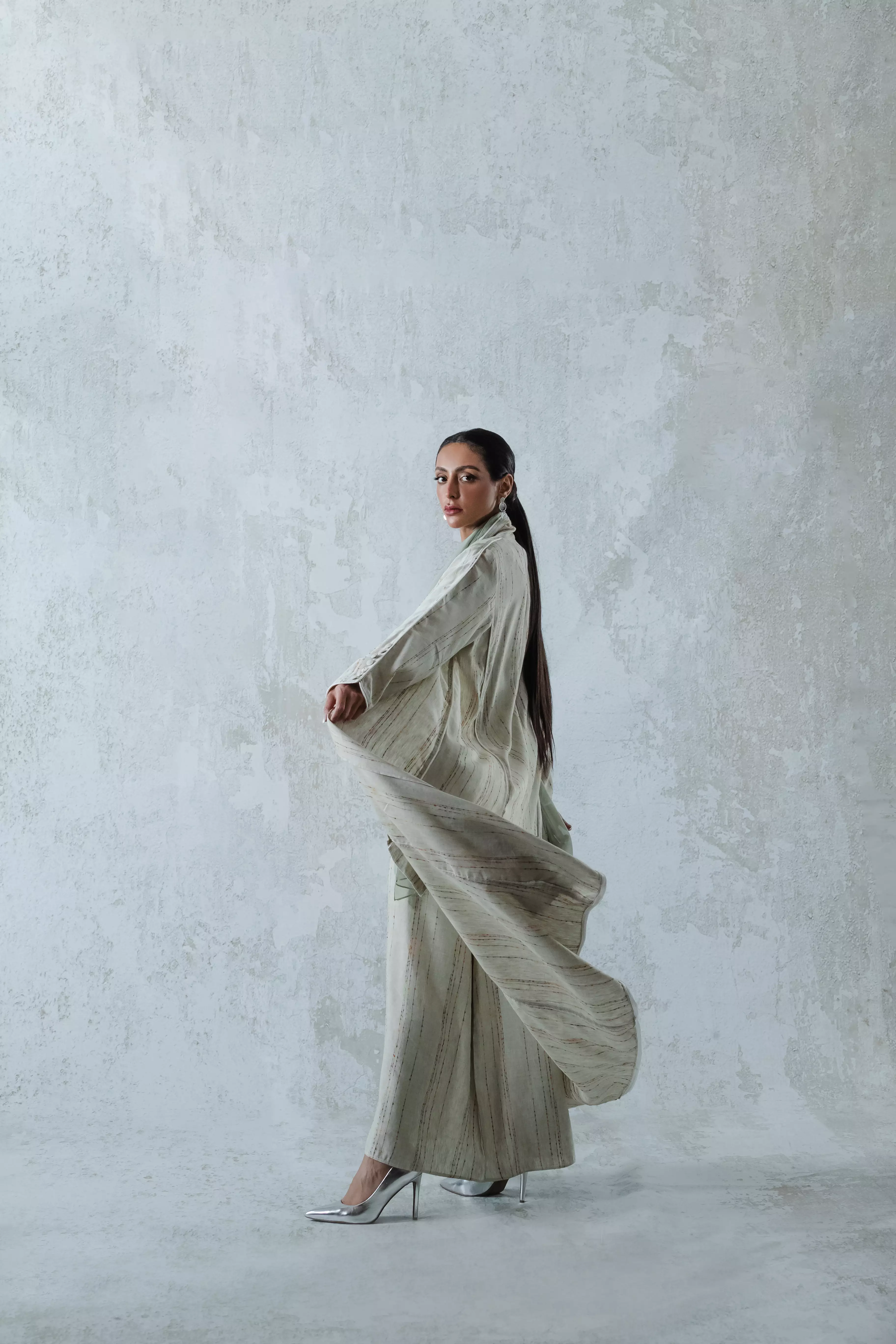 Women's Two-Piece Dark Beige Abaya