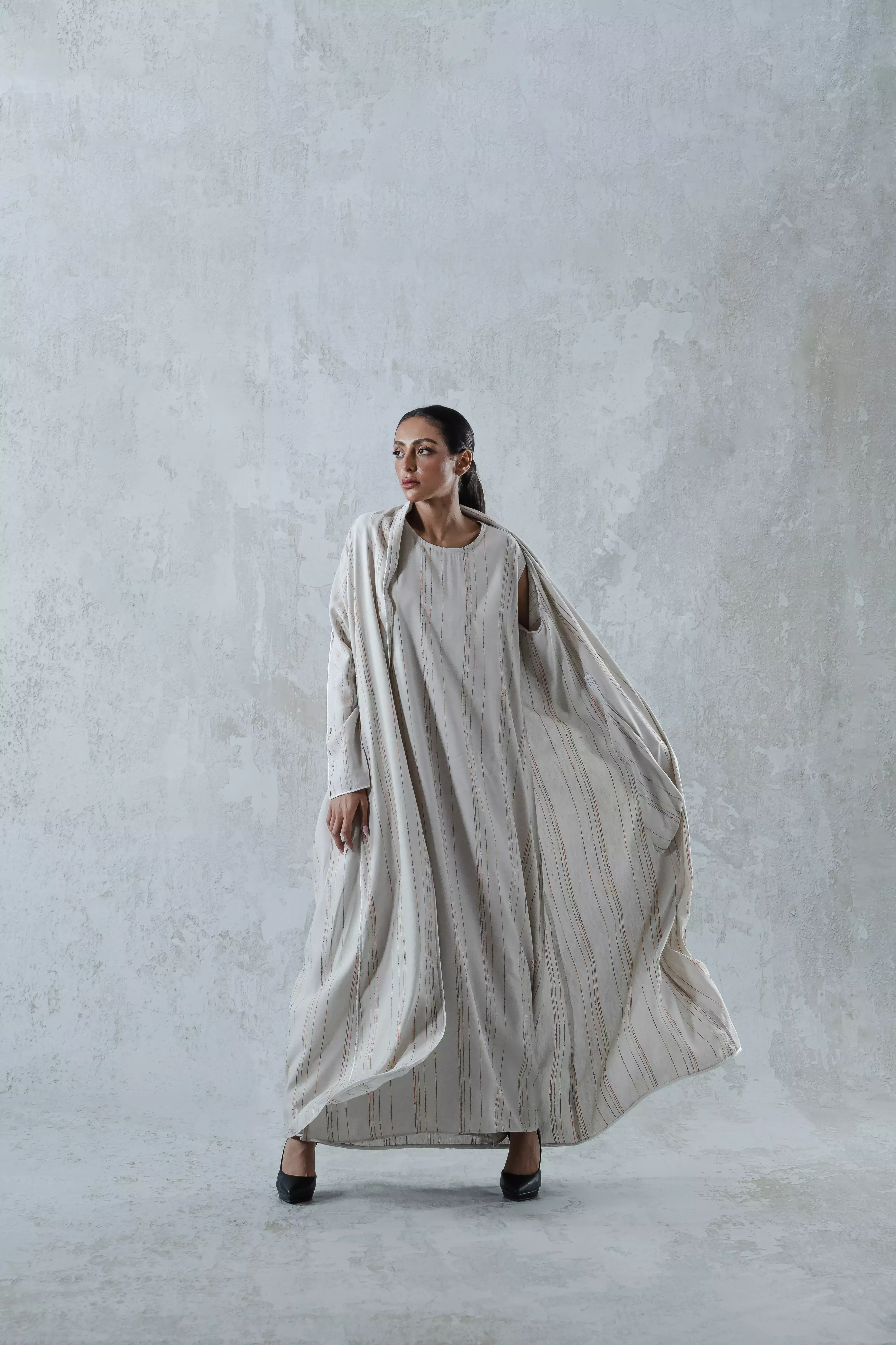 Women's Two-Piece Light Beige Abaya