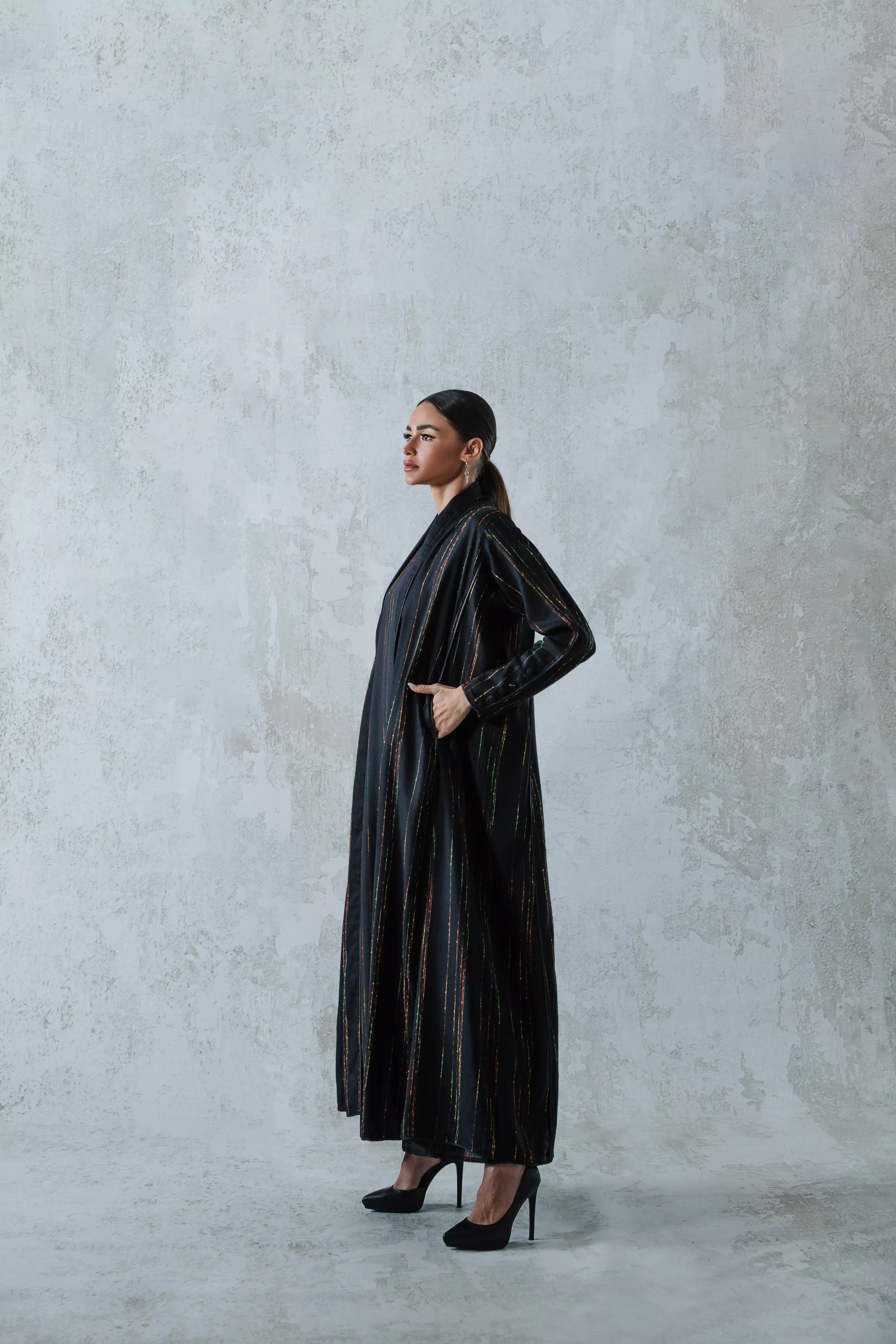Women's Two-Piece Black Abaya