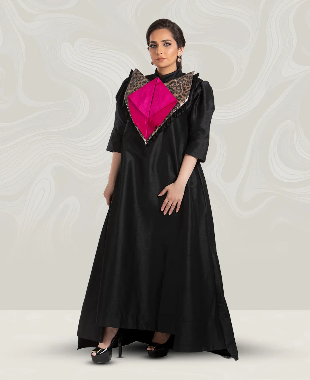 Black Dress with Colorful Sequins