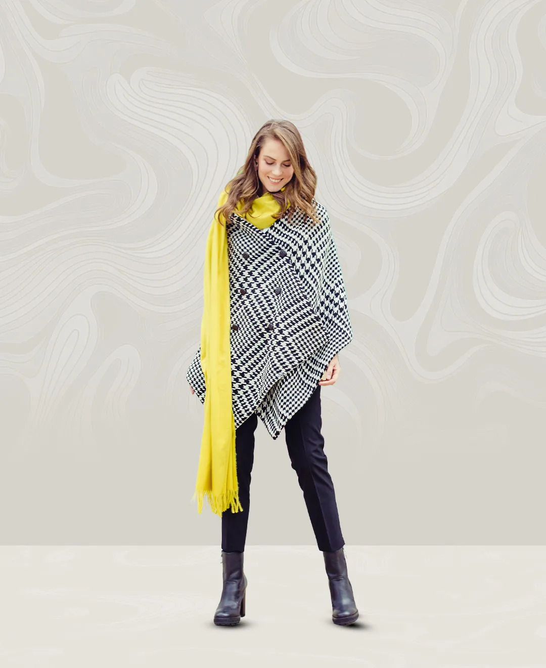 Women Black and White Oversize Stripe Jacket